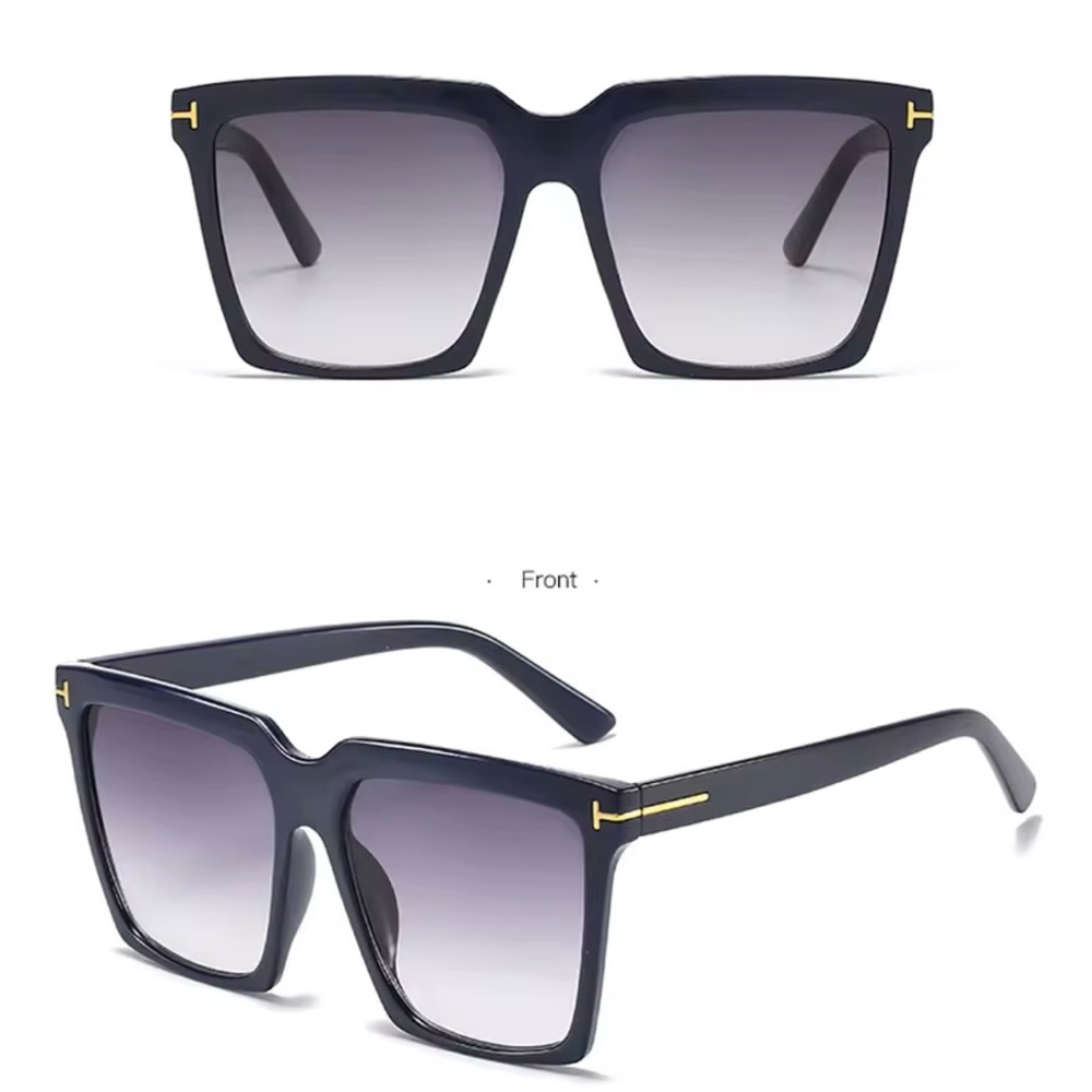 🕶️ Vintage Square Sunglasses for Women – Blue-Gray Gradient UV400 🕶️
